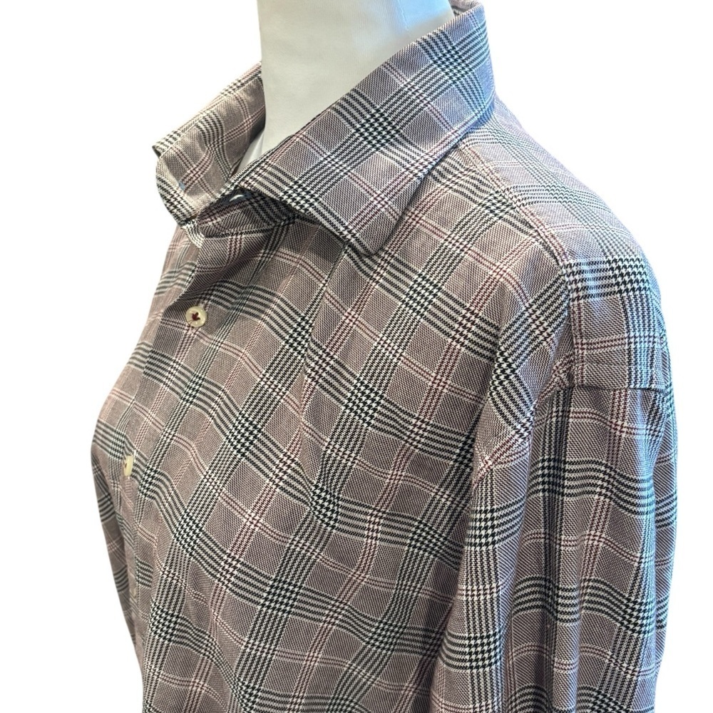 Peter Millar Men’s Plaid Button-Down Shirt XL Cotton
